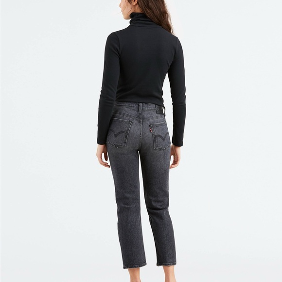 Black Levi's Ribcage Straight Jeans - Picture 2 of 6